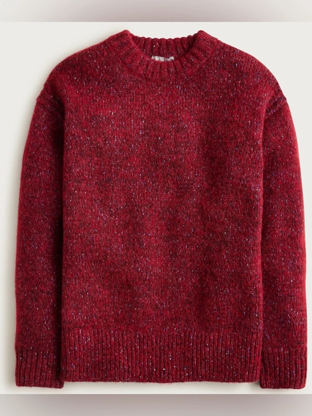 New! J.Crew Relaxed crewneck pullover Red Multi